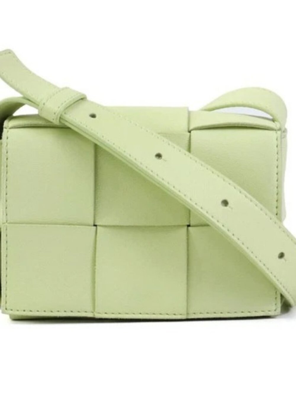Auth BOTTEGAVENETA Candy Cassette Crossbody Shoulder Bag Lemon Washed - e62122a
